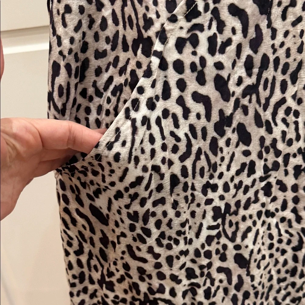 NWT ViX Paula Hermanny Deva Cloe Caftan Cover Up Medium Leopard Animal Print - Picture 4 of 13